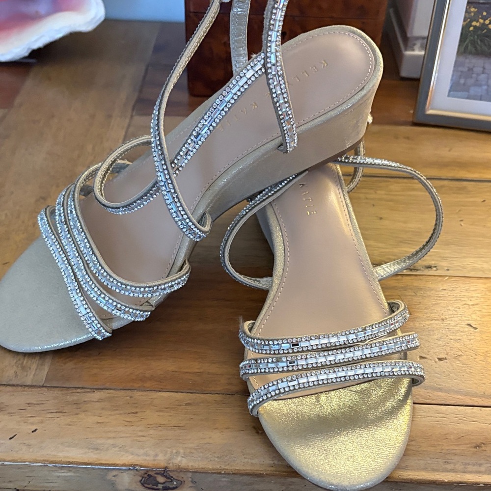 Kelly & Katie Glittering Silver Heels